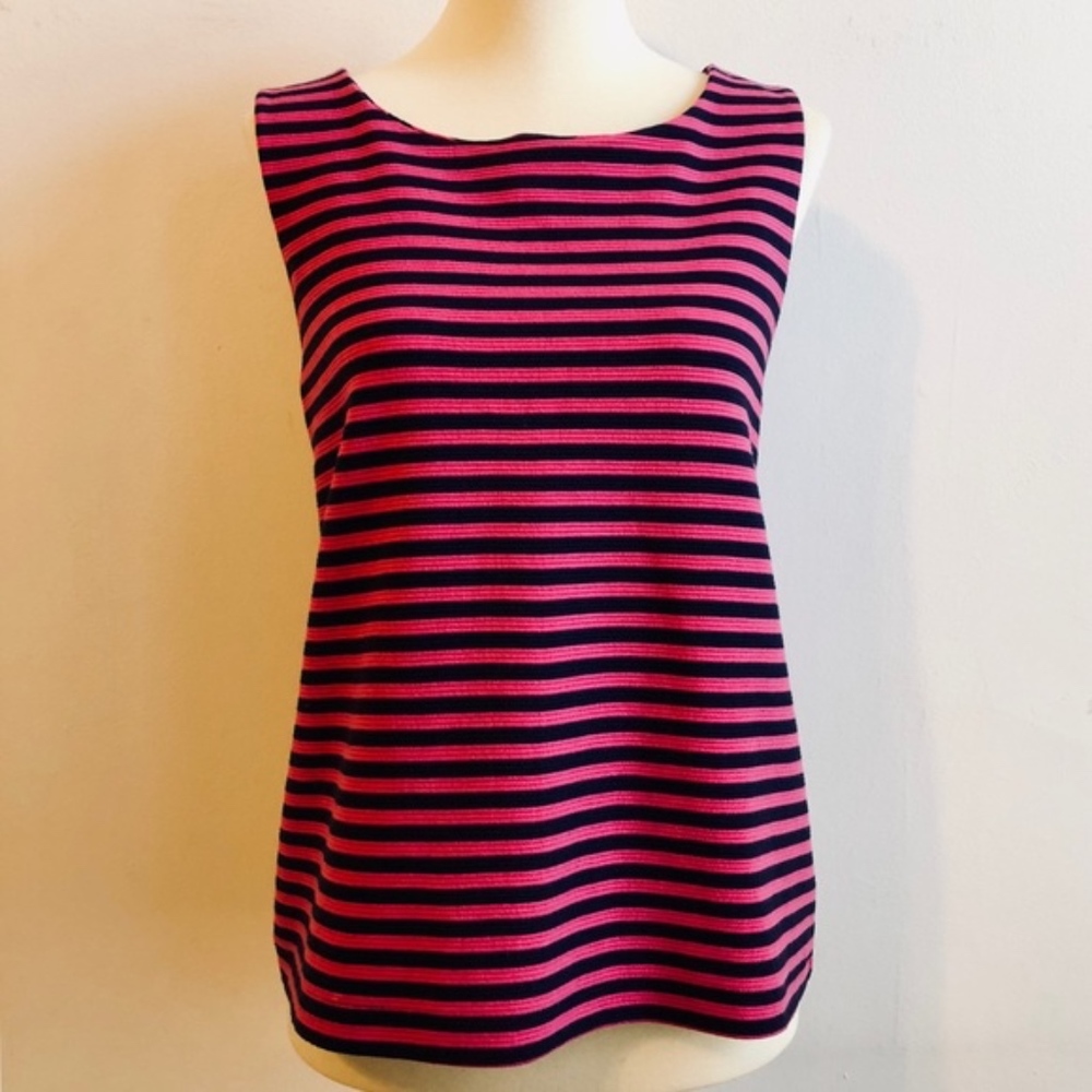 GAP Pink & Navy Blue Striped Tank